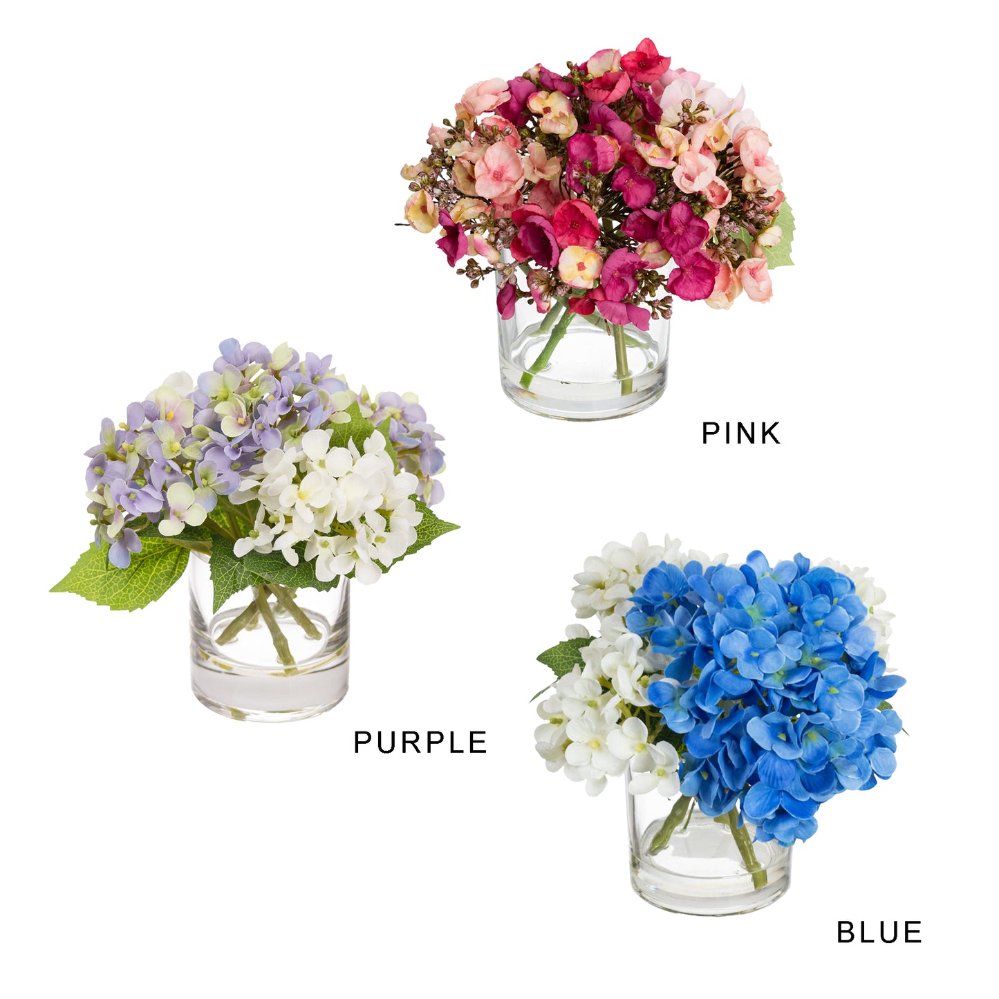 Glamorous Fusion Hydrangea Mixed Arrangement - Artificial Flower Arrangements and Artificial Plants