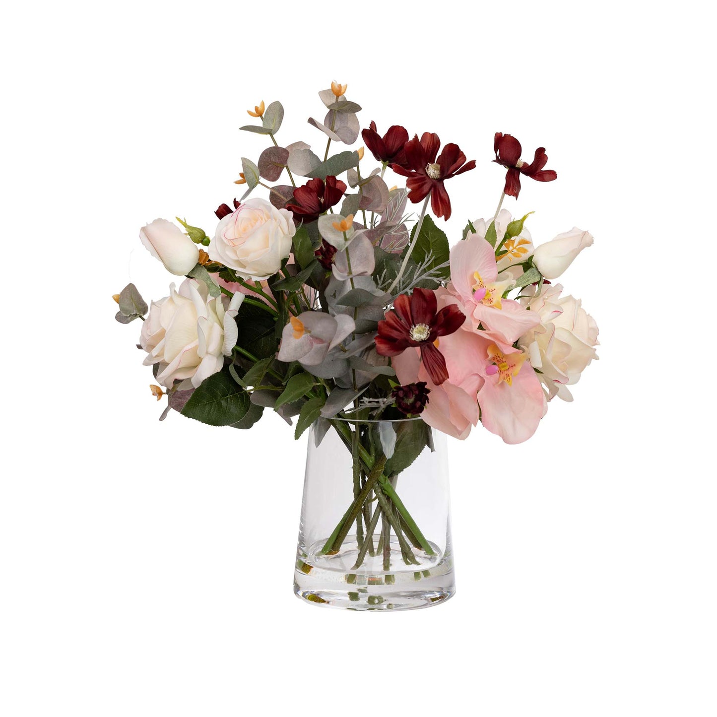 Glamorous Fusion Orchid & Cosmo Mixed Arrangement - Artificial Flower Arrangements and Artificial Plants