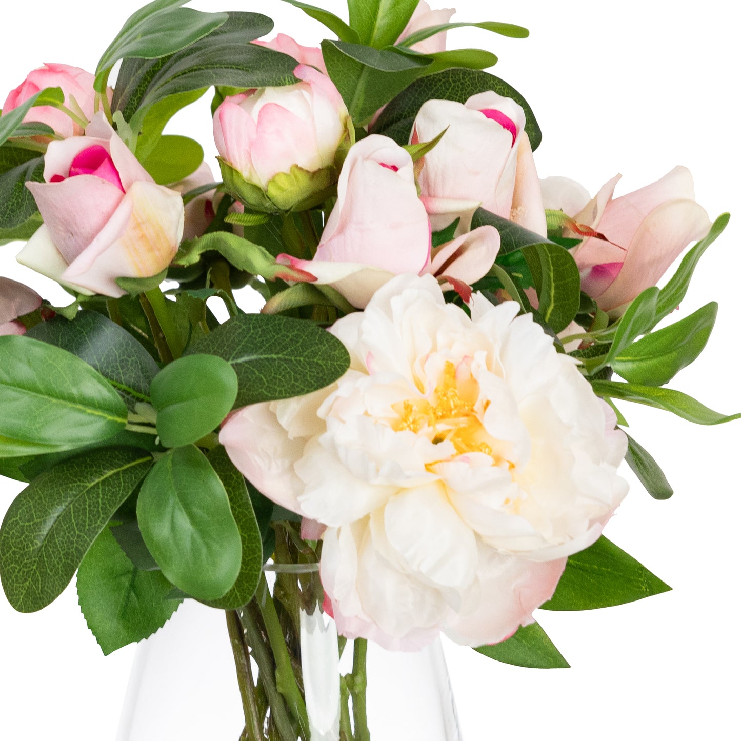 Glamorous Fusion Peony & Rose Mixed Arrangement - Artificial Flower Arrangement and Artificial Plants