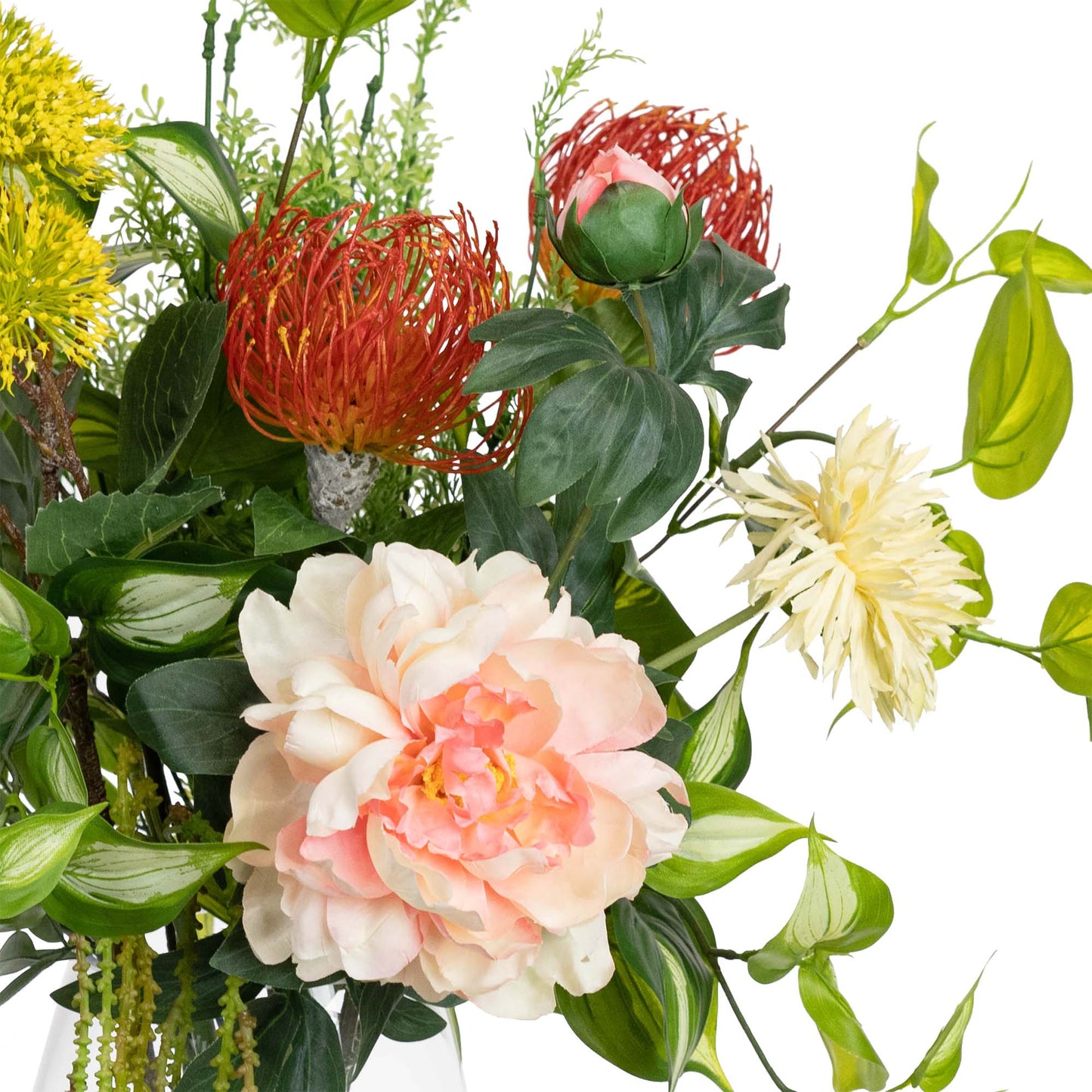 48CM PEONY & LEUCOSPERMUM MIXED ARRGANGEMENT