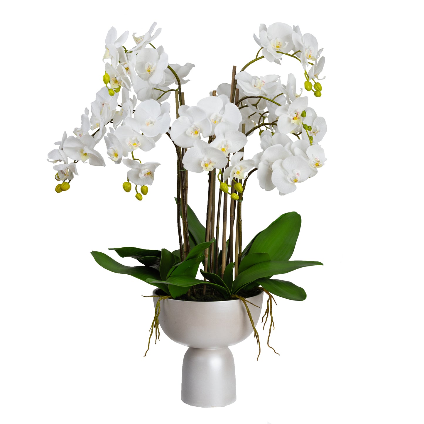 92cm Artificial Orchid in Pedestal Vase