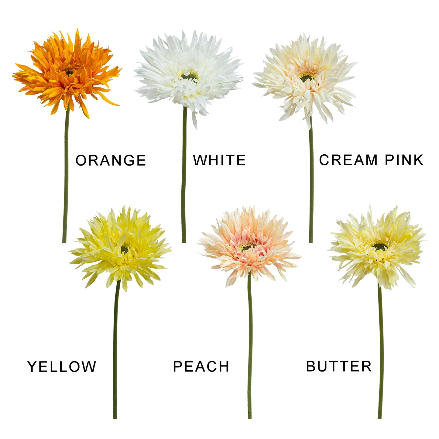 45cm Artificial Daisy Gerbera Yellow