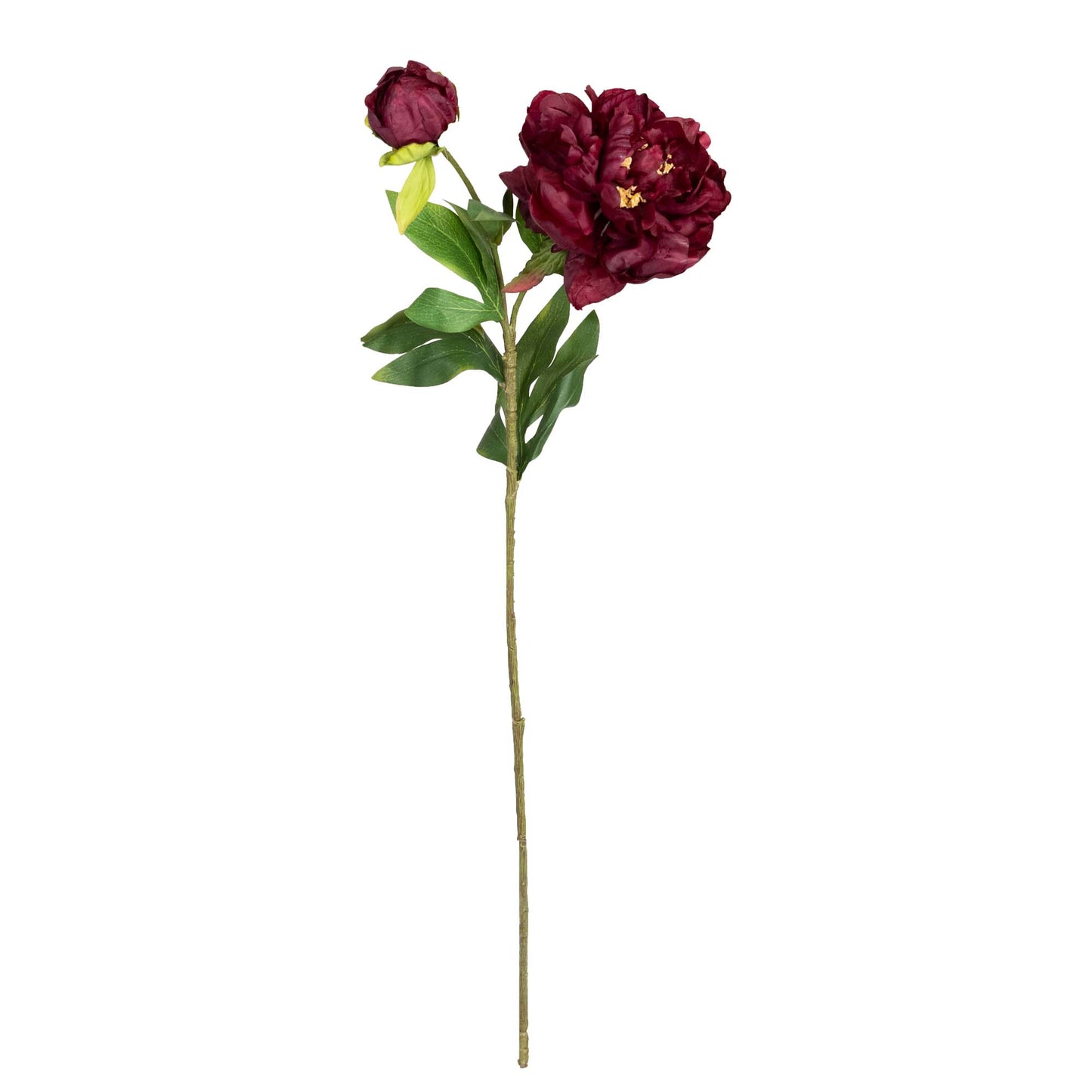 67cm Artificial Peony Spray Wine