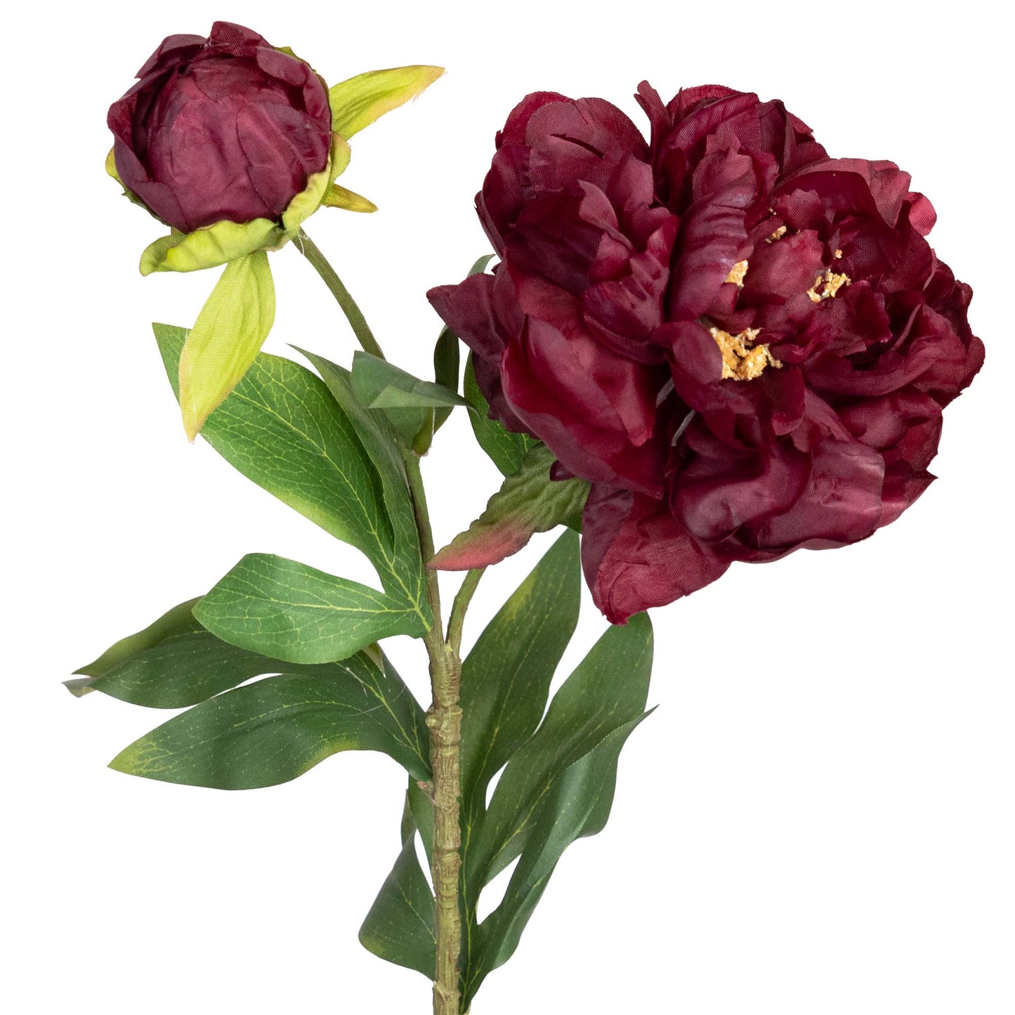 67cm Artificial Peony Spray Wine