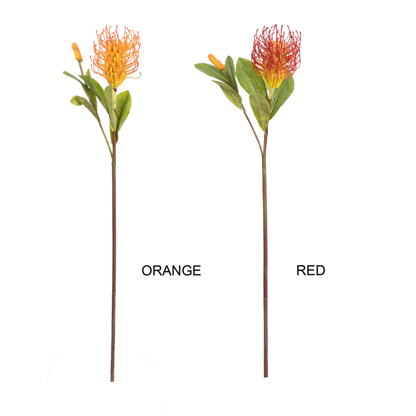 58cm Artificial Leucospermum Spray Red