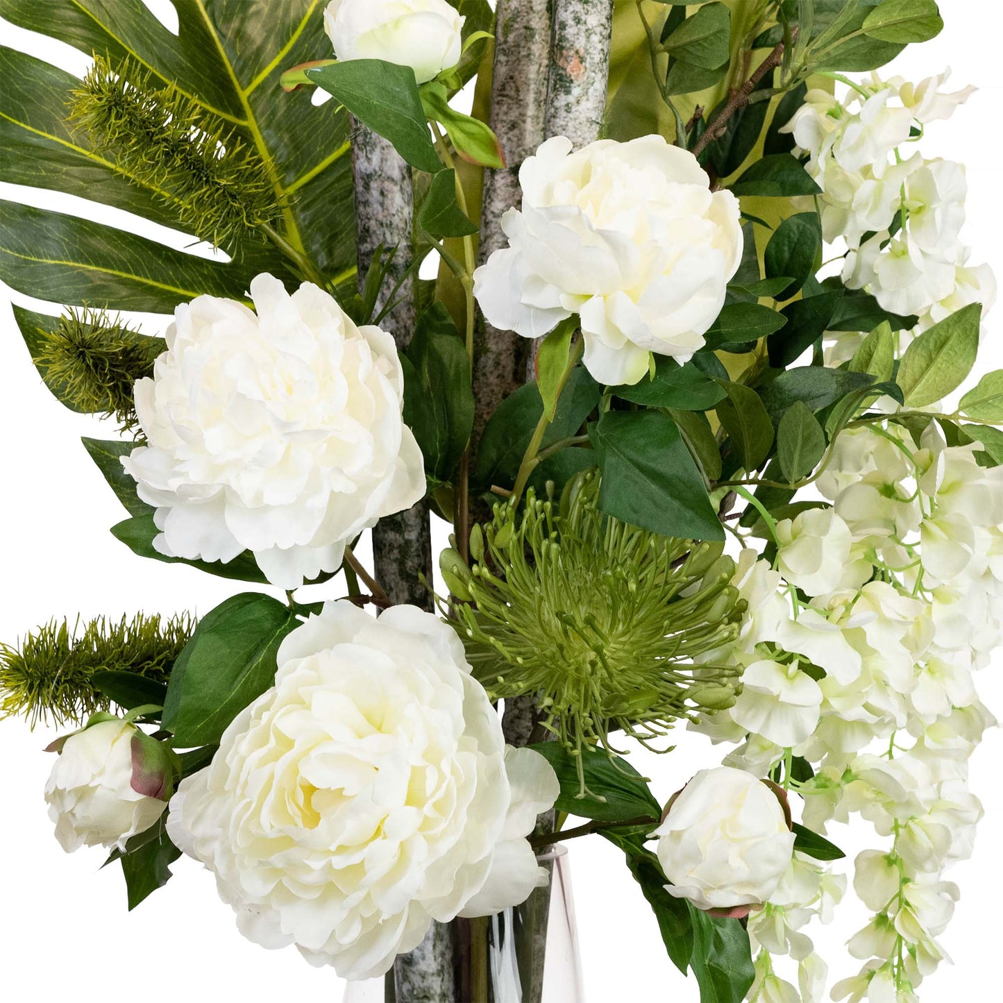 Glamorous Fusion Peony & Wisteria Arrangement - Artificial Flower Arrangements and Artificial Plants