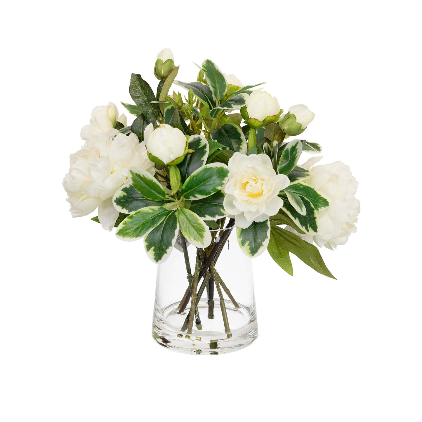 Glamorous Fusion Peony & Rose Mixed Arrangement - Artificial Flower Arrangement and Artificial Plants