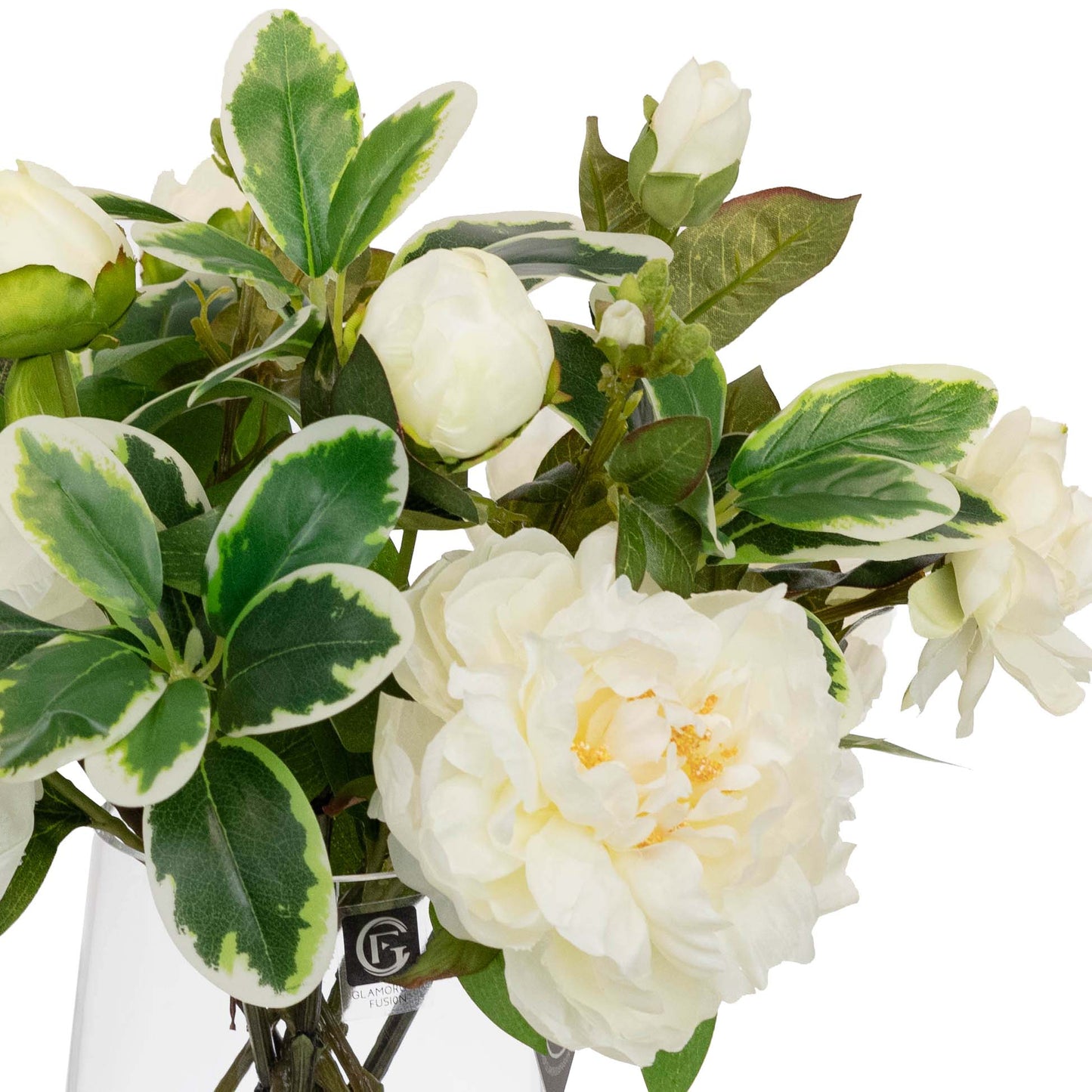 Glamorous Fusion Peony & Rose Mixed Arrangement - Artificial Flower Arrangement and Artificial Plants