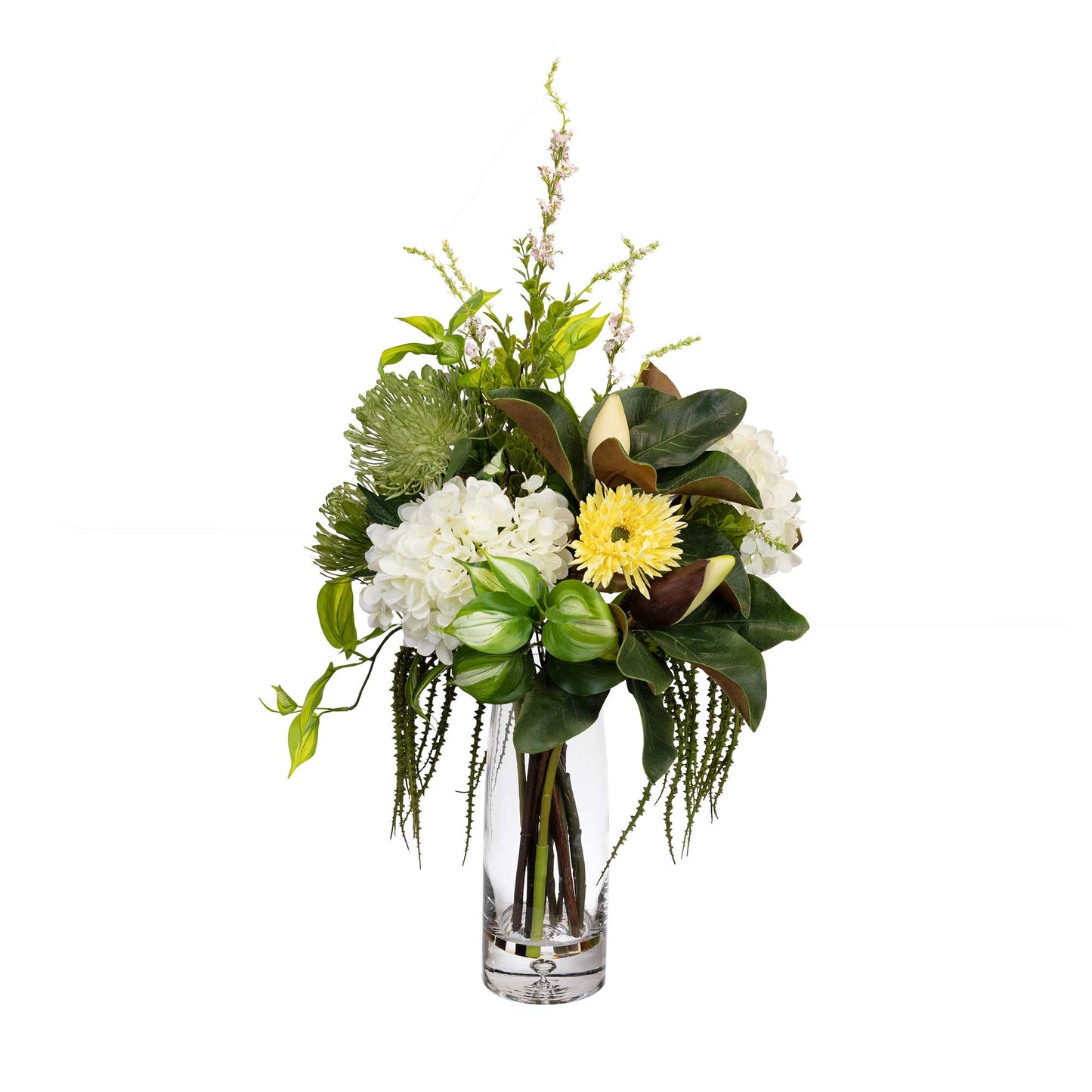 81CM HYDRANGEA & LEUCOSPERMUM MIXED ARRANGEMENT