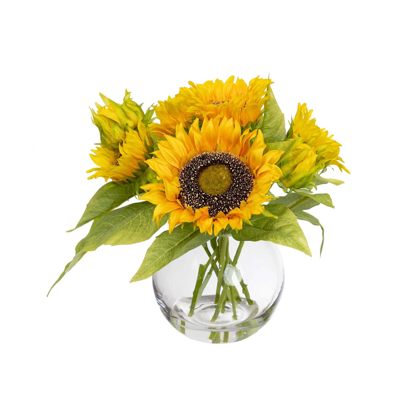 30cm Sunflower Arrangement in Glass