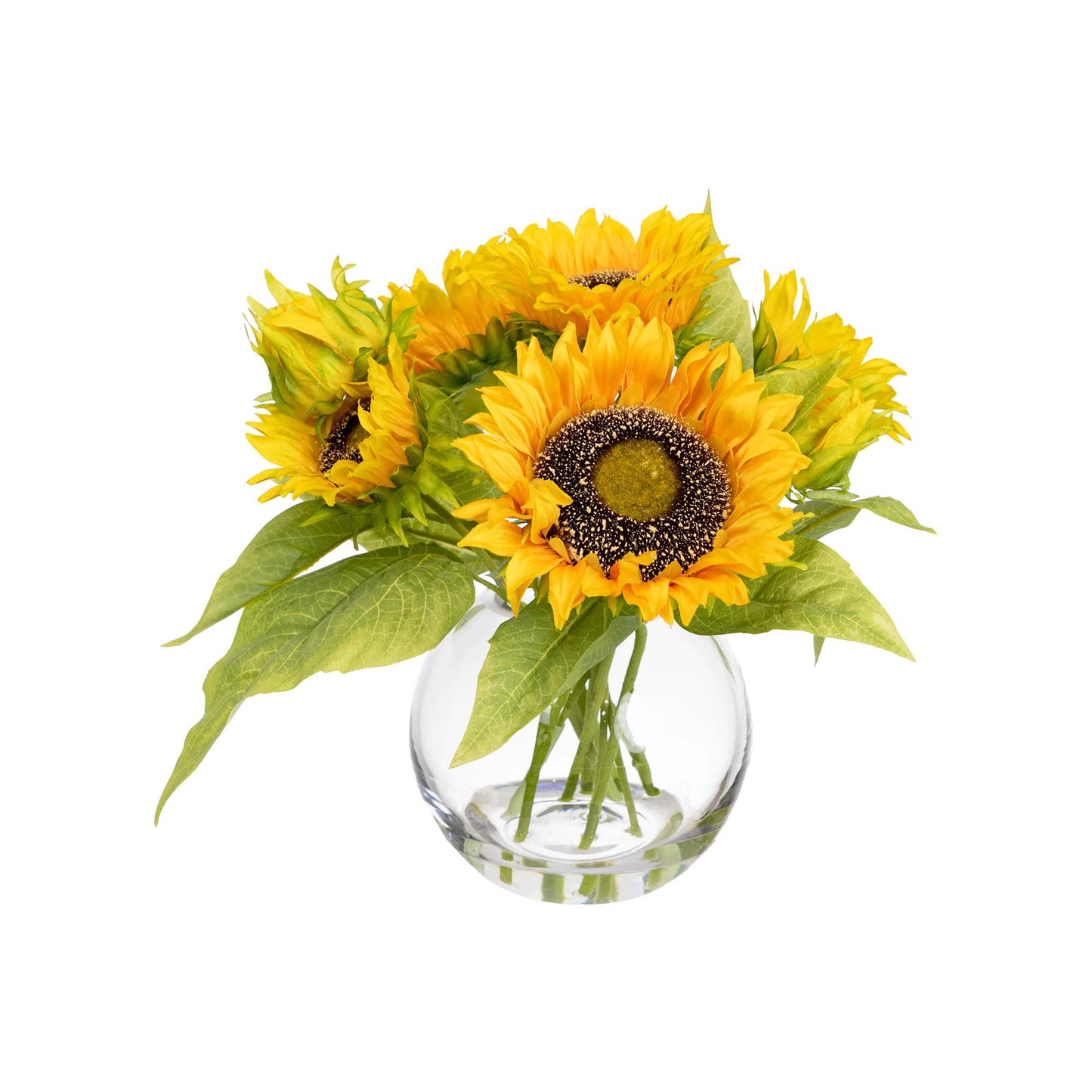 30cm Sunflower Arrangement in Glass