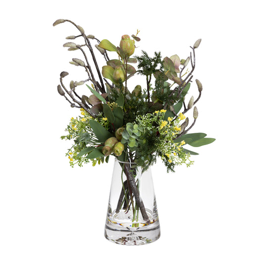 Glamorous Fusion Gumnut Native Arrangement- Artificial Flower Arrangement and Artificial Flowers