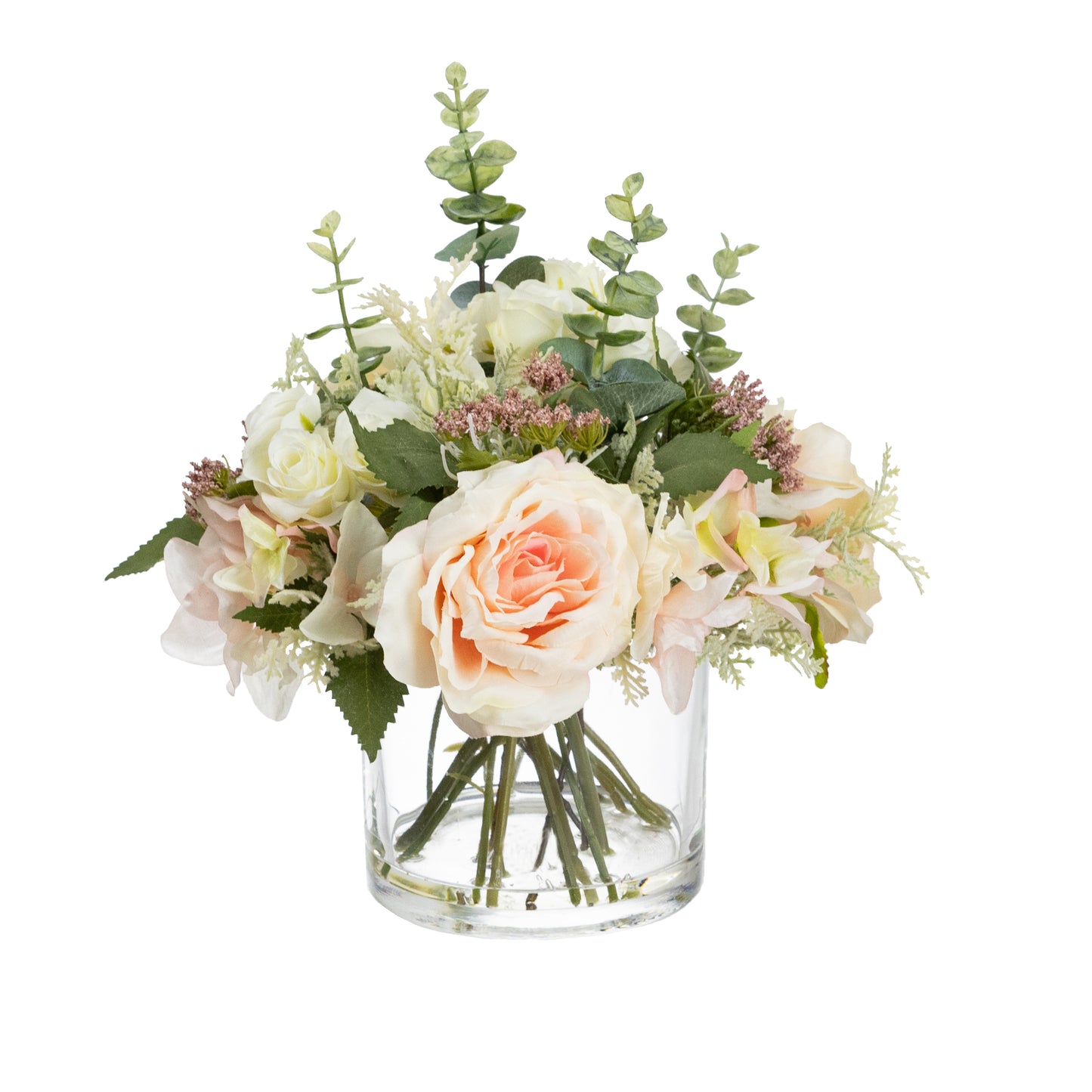 Glamorous Fusion Rose & Ranunculus Mixed Arrangement - Artificial Flower Arrangements and Artificial Plants