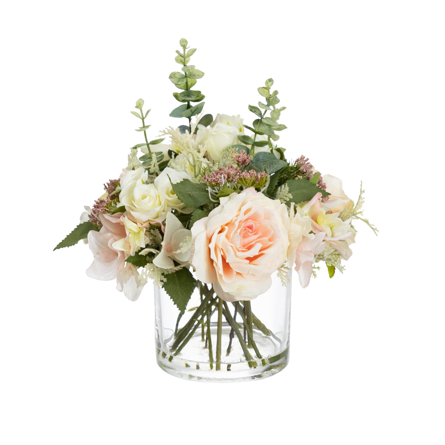 Glamorous Fusion Rose & Ranunculus Mixed Arrangement - Artificial Flower Arrangements and Artificial Plants