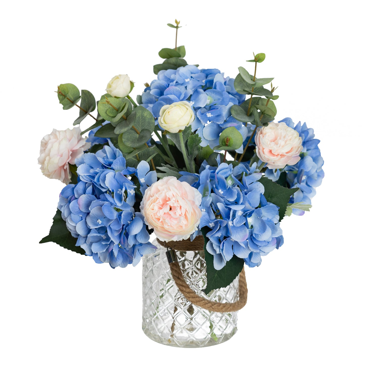 Glamorous Fusion Hydrangea & Peony Mixed Arrangement - Artificial Flower Arrangement and Artificial Plants