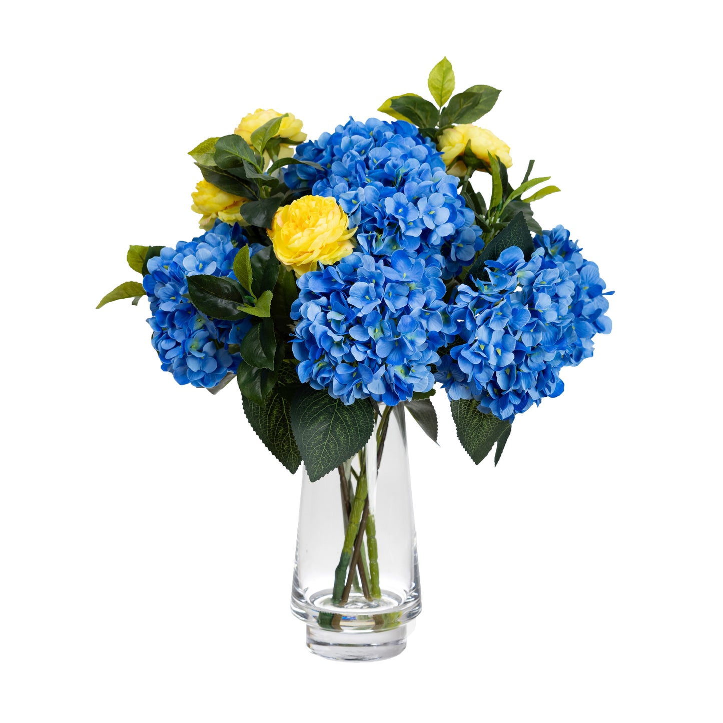 Glamorous Fusion Hydrangea & Ranunculus Mixed Arrangement - Artificial Flower Arrangement and Artificial Plants