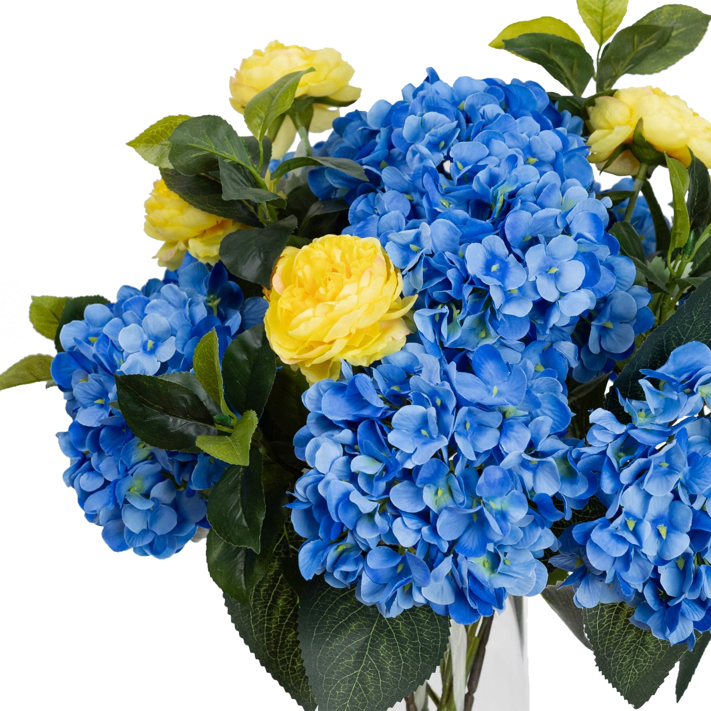 Glamorous Fusion Hydrangea & Ranunculus Mixed Arrangement - Artificial Flower Arrangement and Artificial Plants