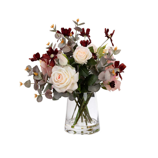 Glamorous Fusion Orchid & Cosmo Mixed Arrangement - Artificial Flower Arrangements and Artificial Plants