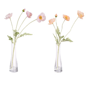 Glamorous Fusion Poppy in Bud Vase - Artificial Flower Arrangements and Artificial Plants
