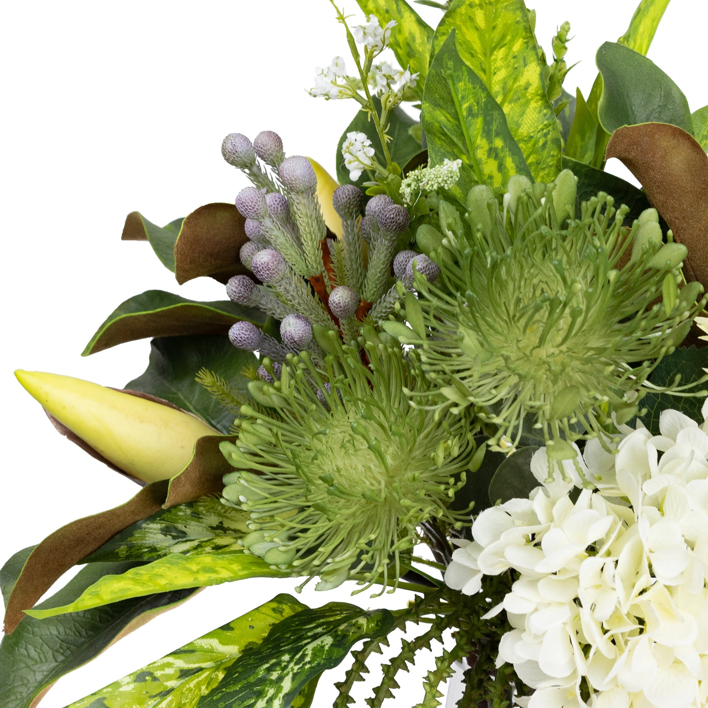 81CM HYDRANGEA & LEUCOSPERMUM MIXED ARRANGEMENT