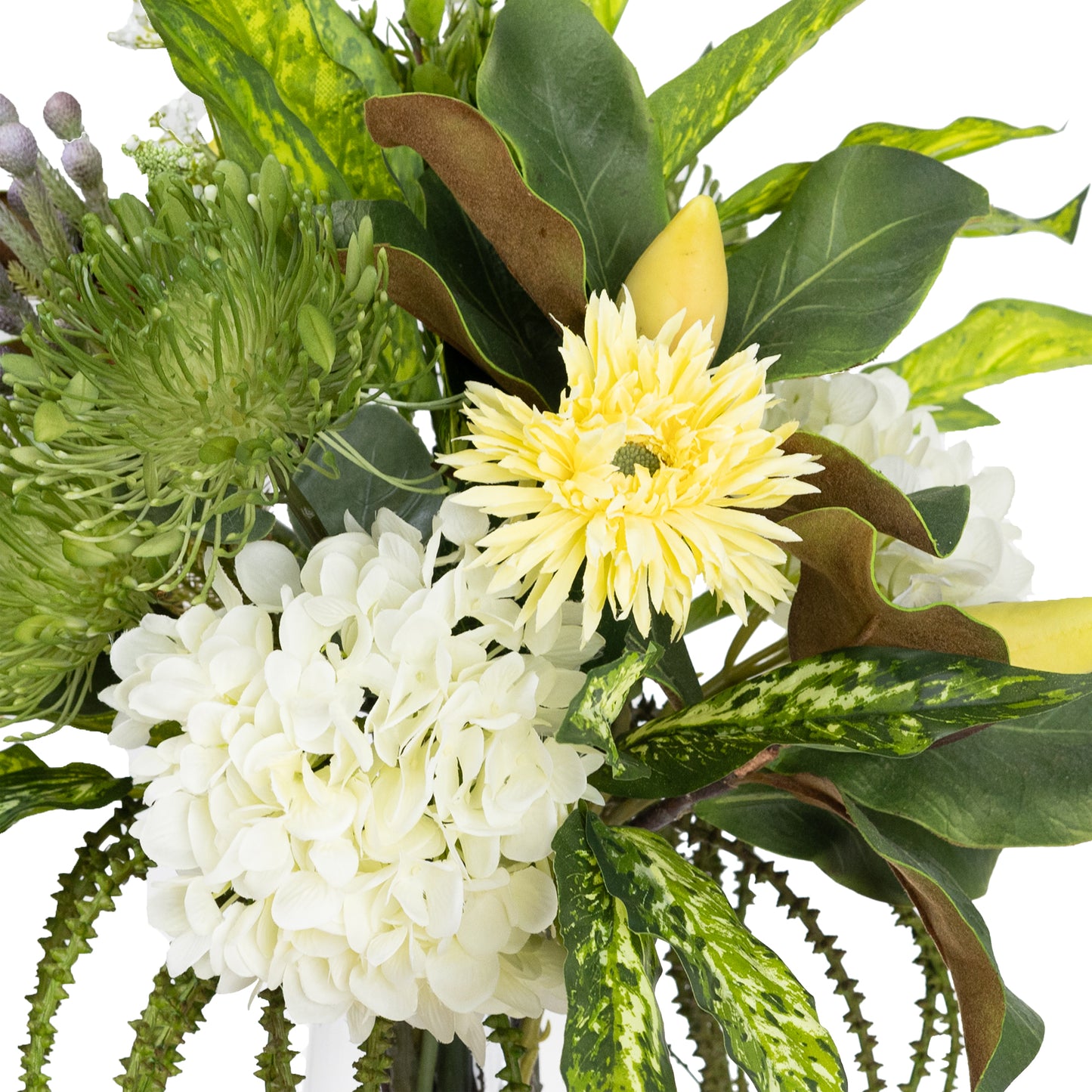 81CM HYDRANGEA & LEUCOSPERMUM MIXED ARRANGEMENT