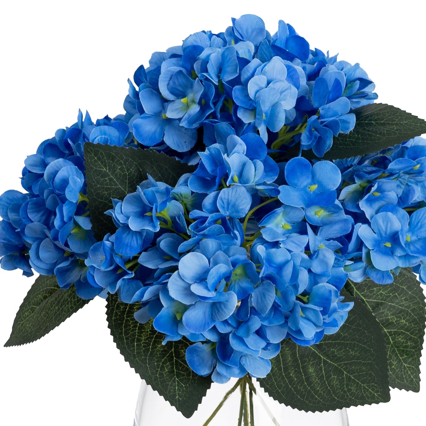 Glamorous Fusion 30cm Hydrangea Arrangement in Glass Vase - Artificial Flower Arrangements and Artificial Plants