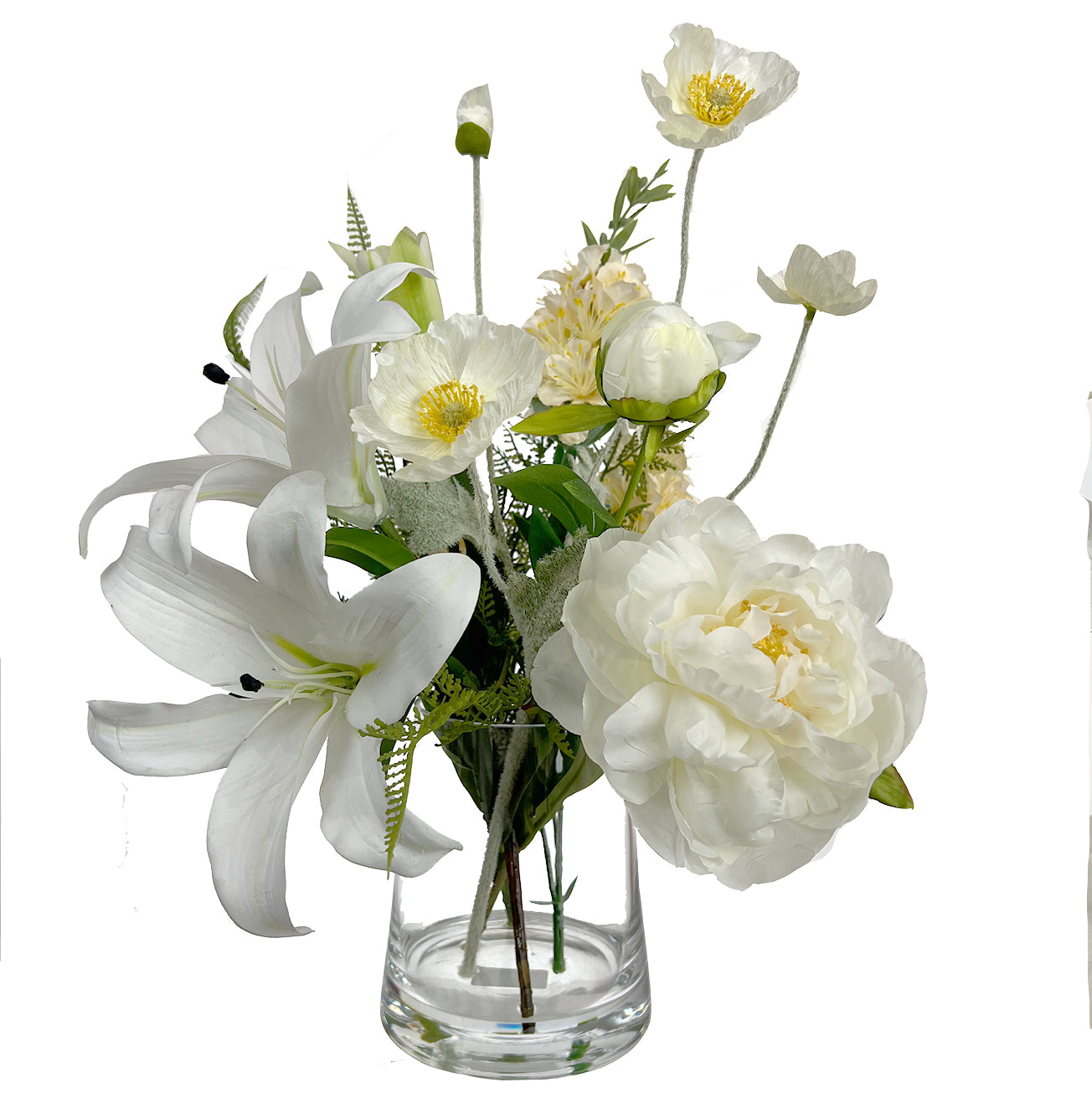 Glamorous Fusion Artificial Hydrangea & Banksia Mixed Arrangement - Artificial Flower Arrangements and Artificial Plants