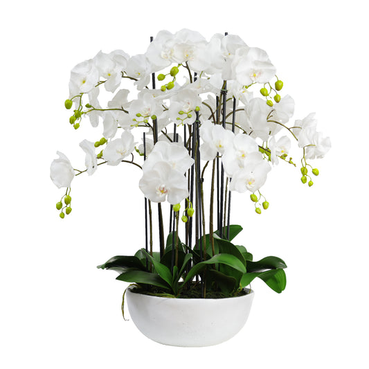 90cm Artificial Potted Orchid in Ceramic Pot