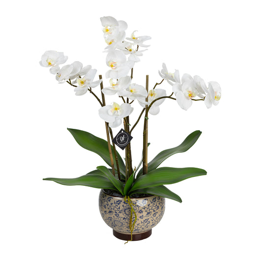 60cm Artificial Orchid in Hampton Vase