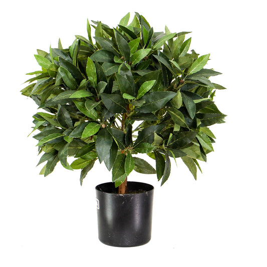 50cm Artificial Bay Leaf Ball Topiary Tree in Pot