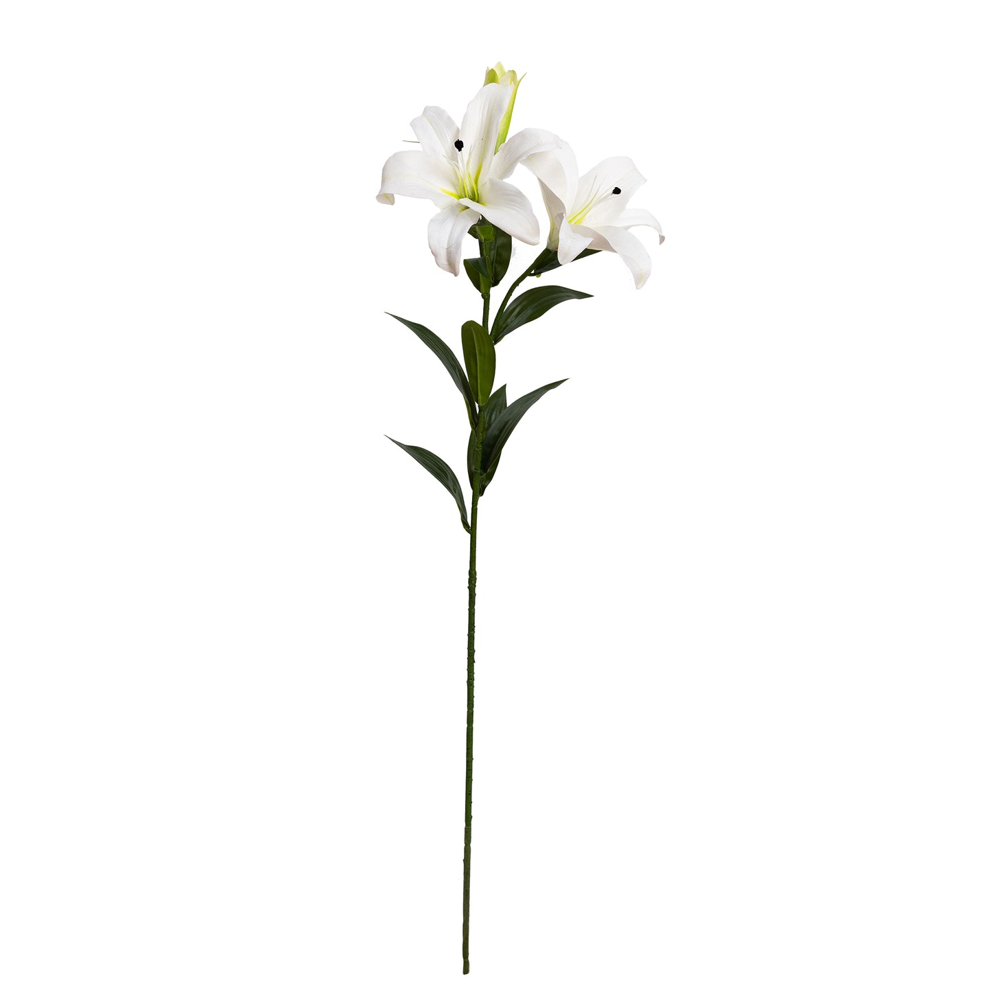 88cm Artificial Real Touch Lily Spray W/Bud White