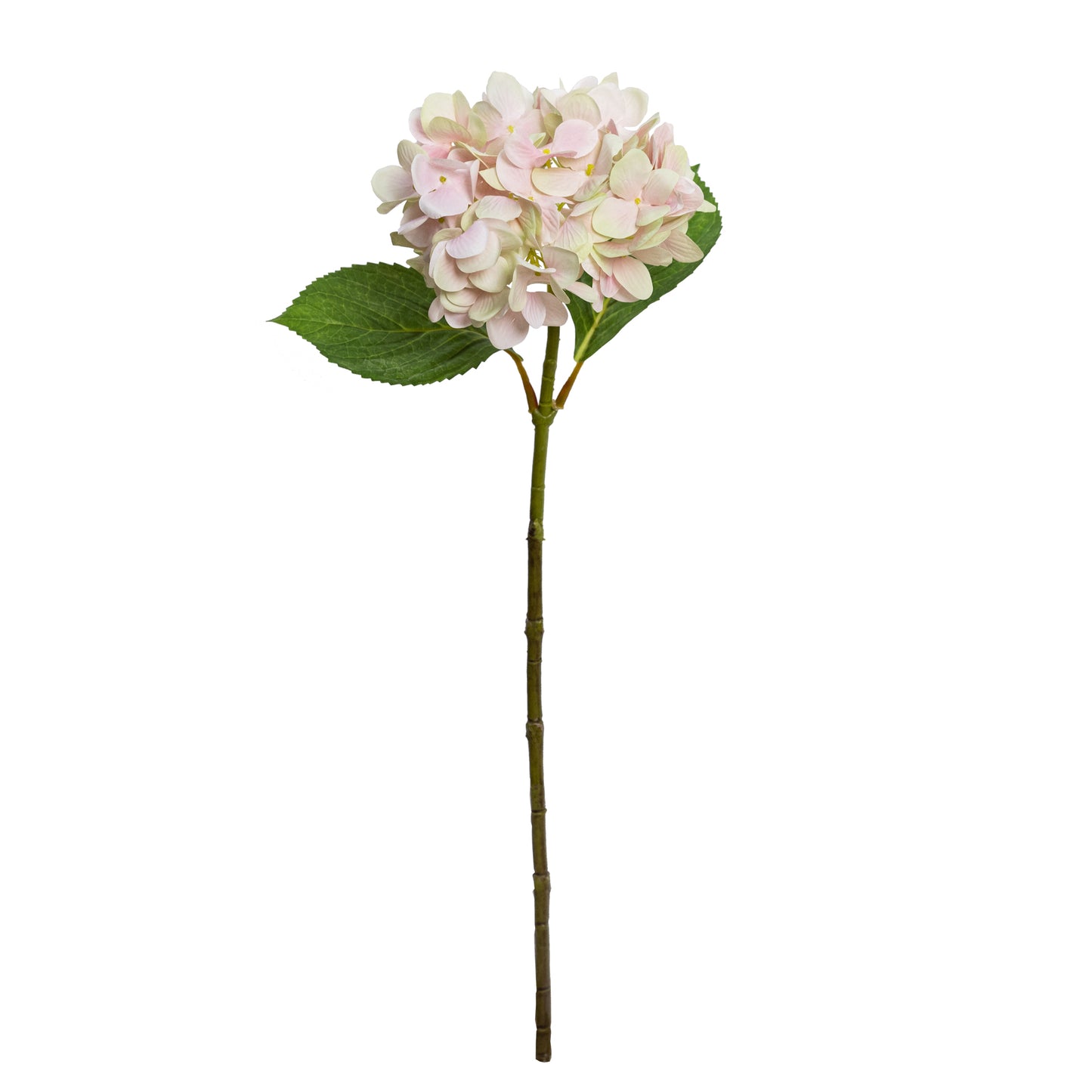 55cm Artificial Hortensia Spray with Leaf Soft Pink