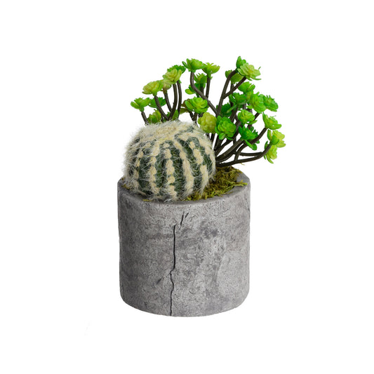 Glamorous Fusion 28cm Mixed Succulent in Pot - Artificial Flower Arrangements and Artificial Plants