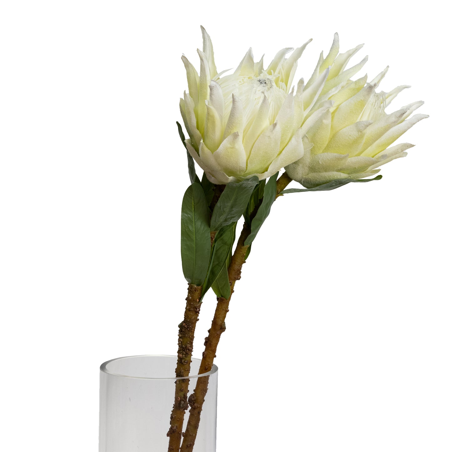 72cm Artificial Queen Protea White