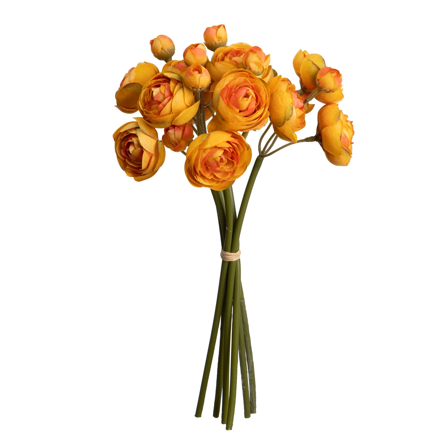 28cm Artificial Ranunculus Bundle Autumn Orange