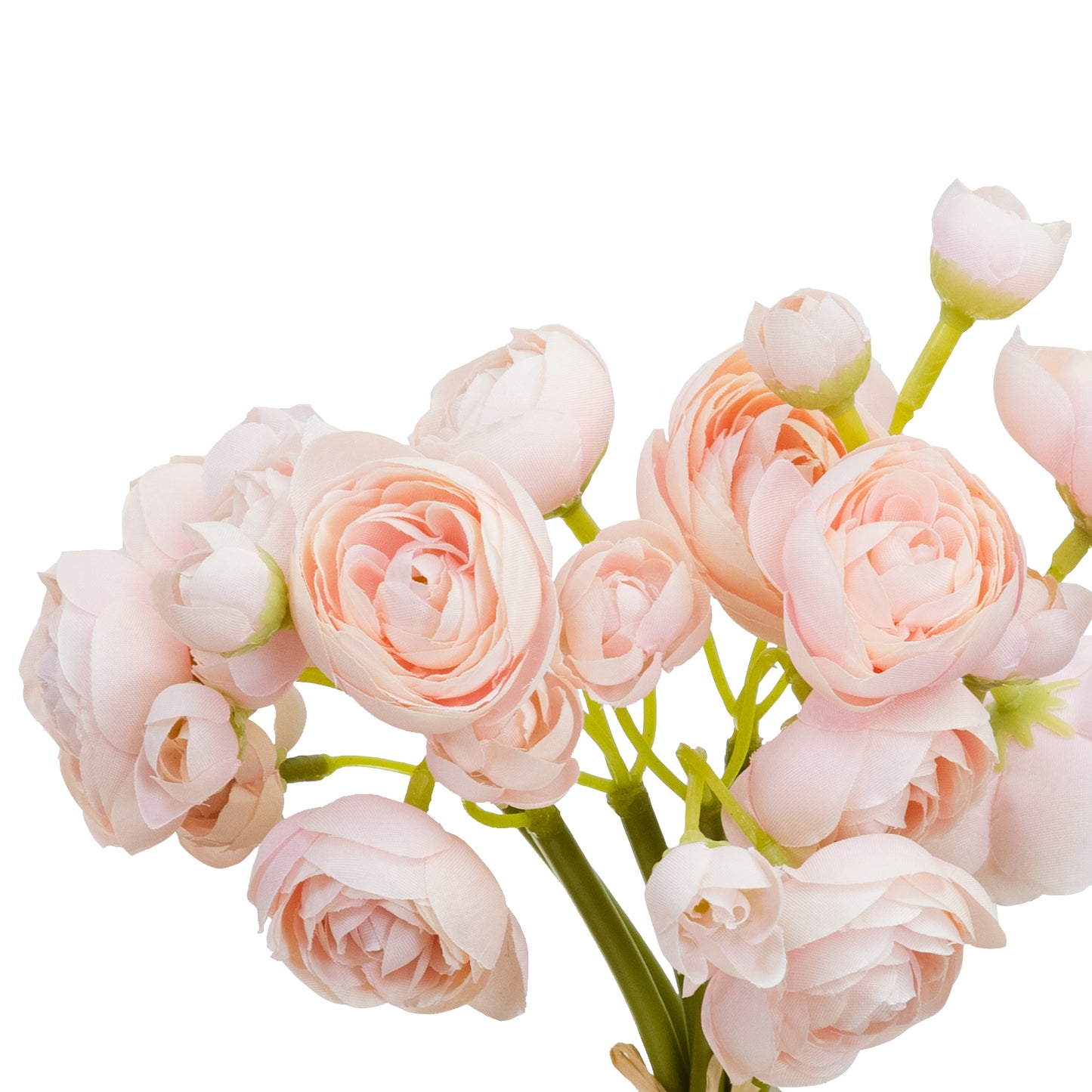 28cm Artificial Ranunculus Bundle Soft Pink