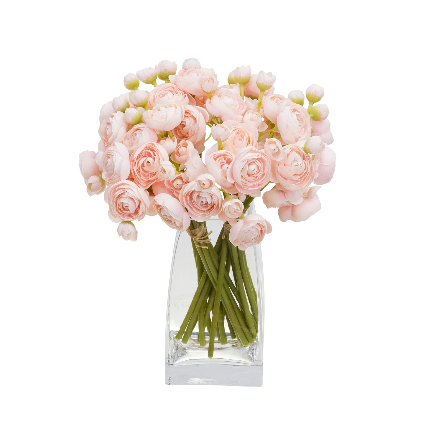 28cm Artificial Ranunculus Bundle Soft Pink