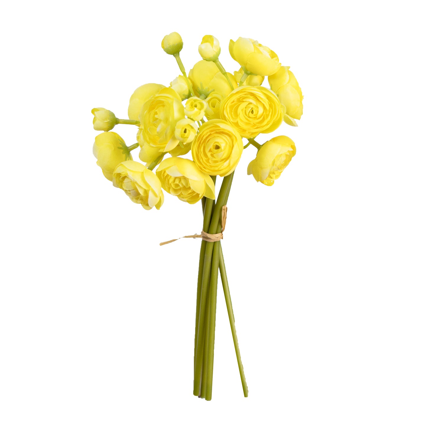 28cm Artificial Ranunculus Bundle Yellow