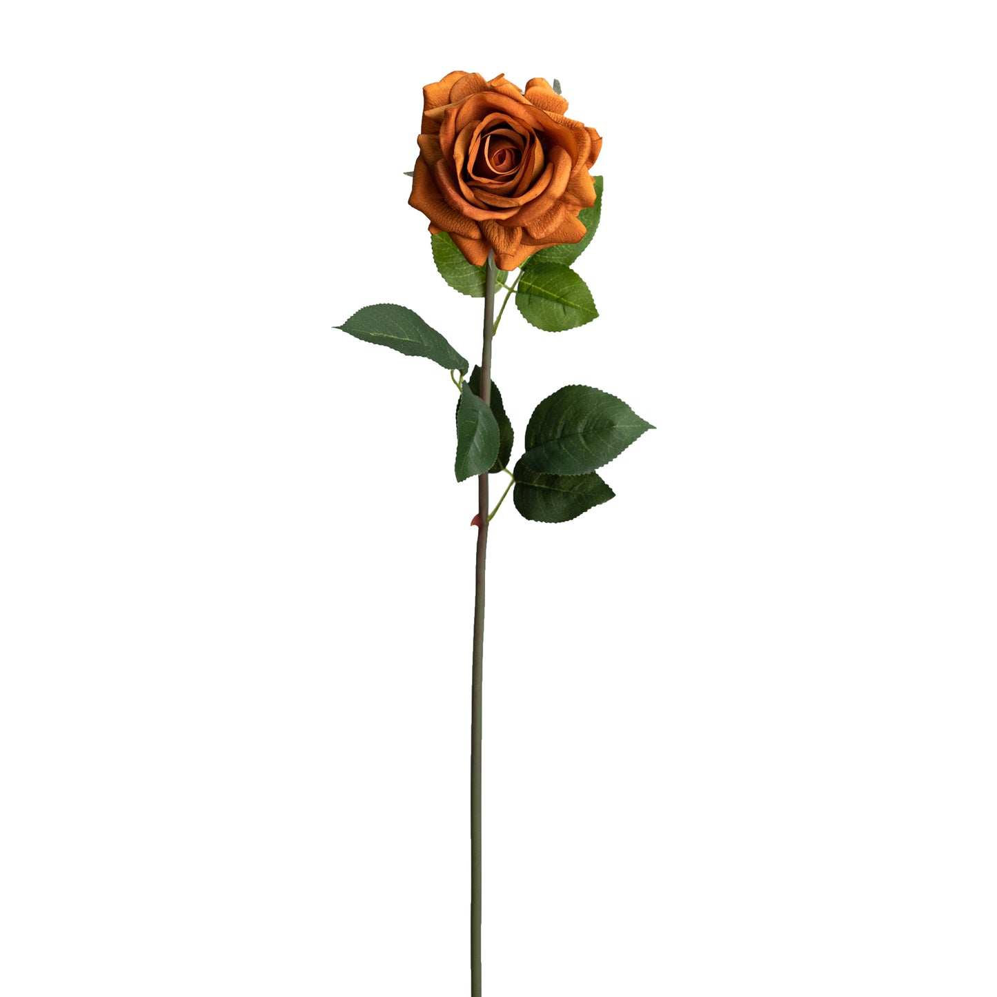 75cm Artificial Real Touch Single Rose Coffee