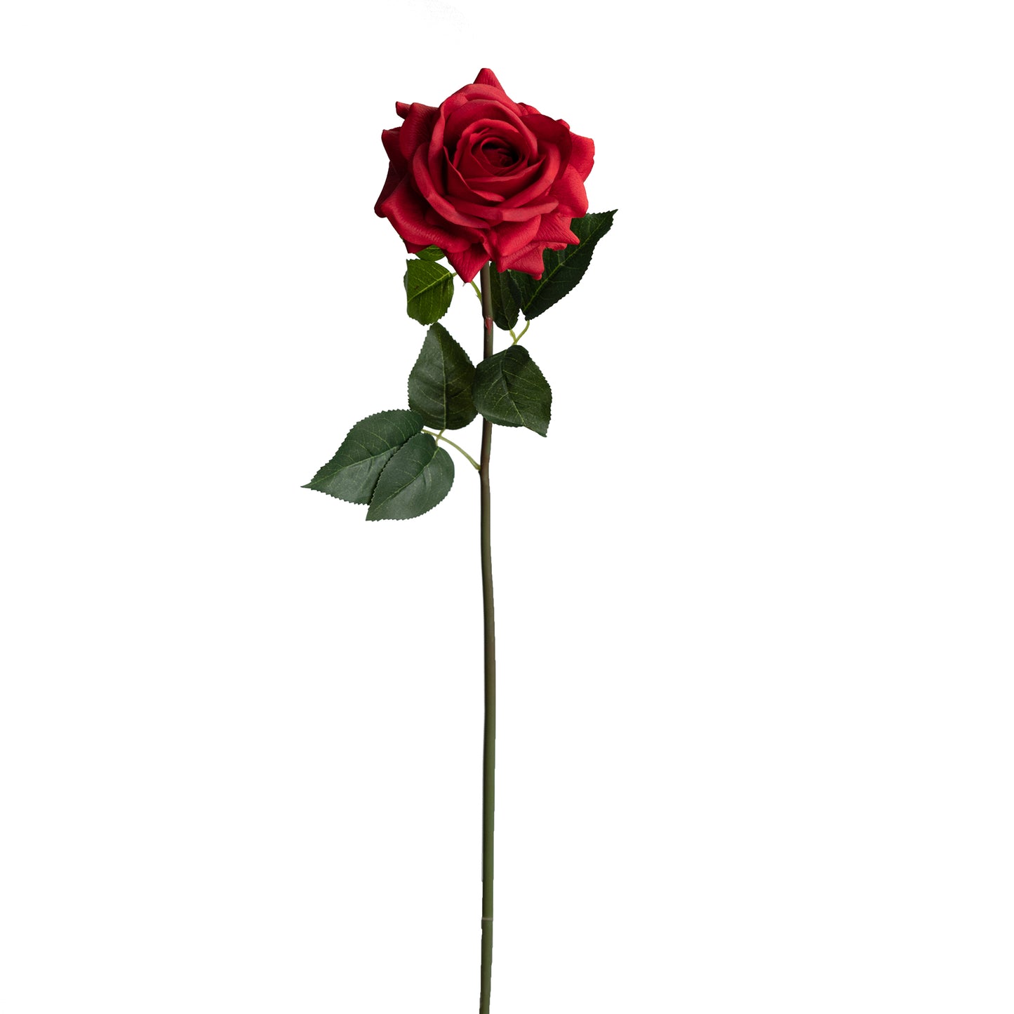 75cm Artificial Real Touch Single Rose Red