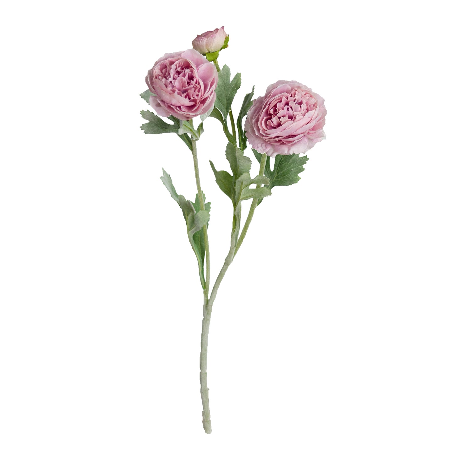 51cm Artificial Ranunculus Spray Dusty Pink