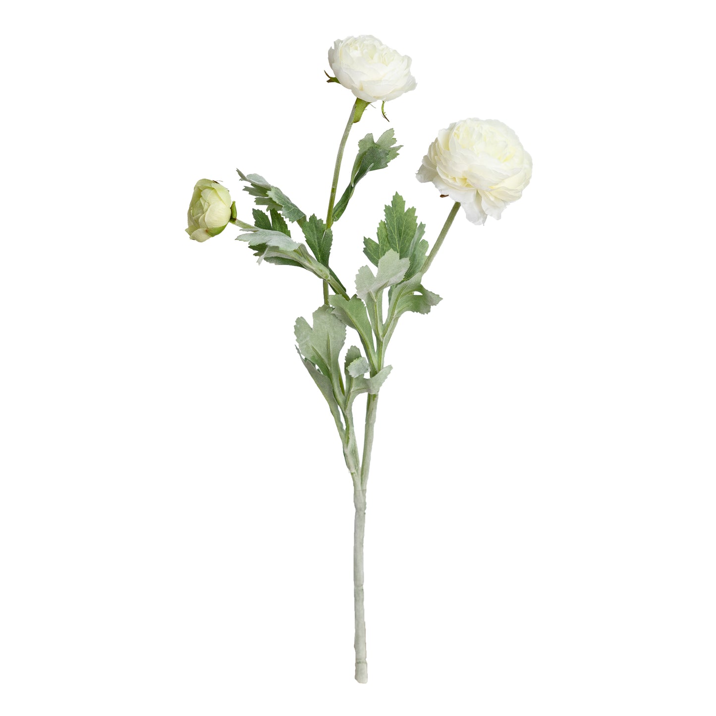 51cm Artificial Ranunculus Spray White