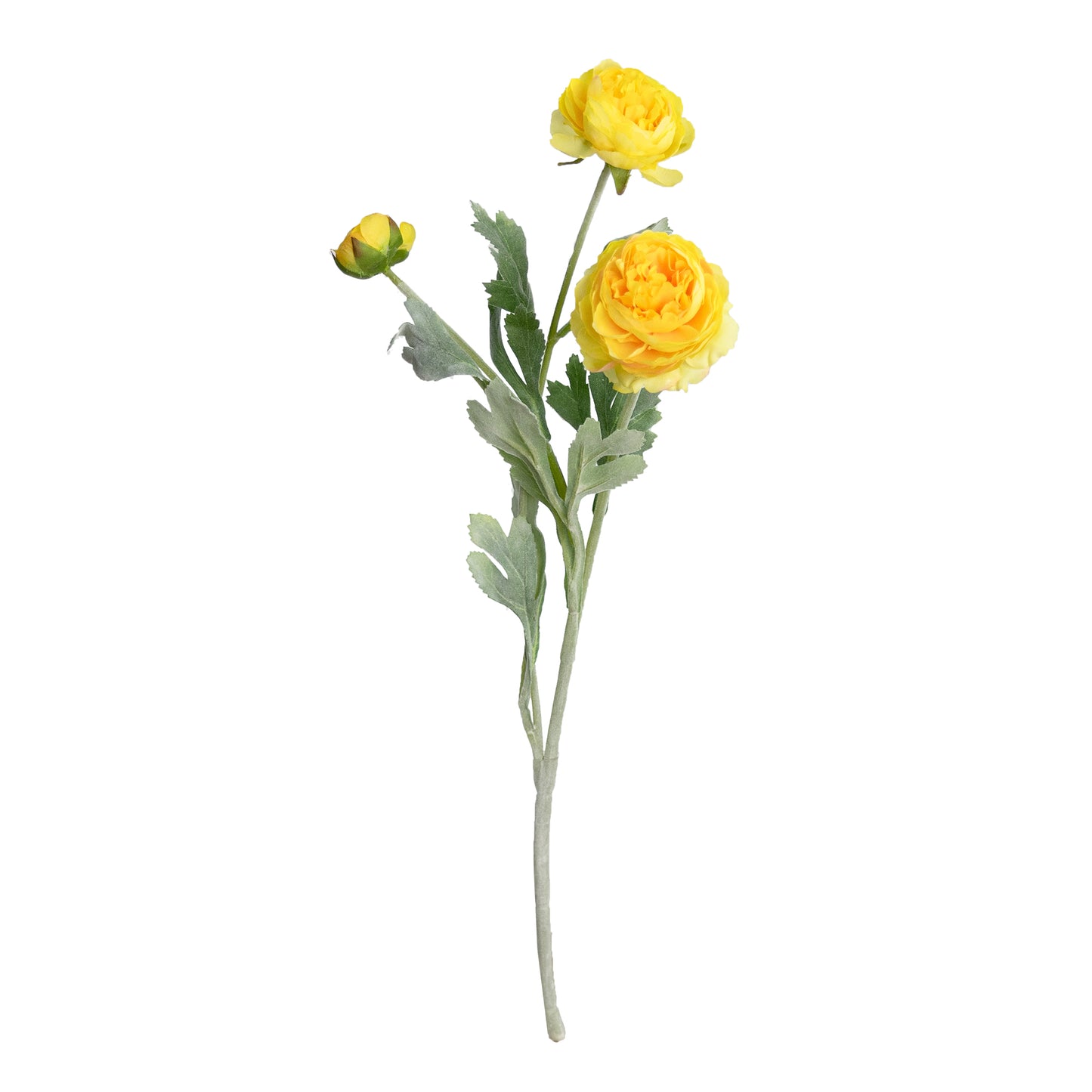 51cm Artificial Ranunculus Spray Yellow