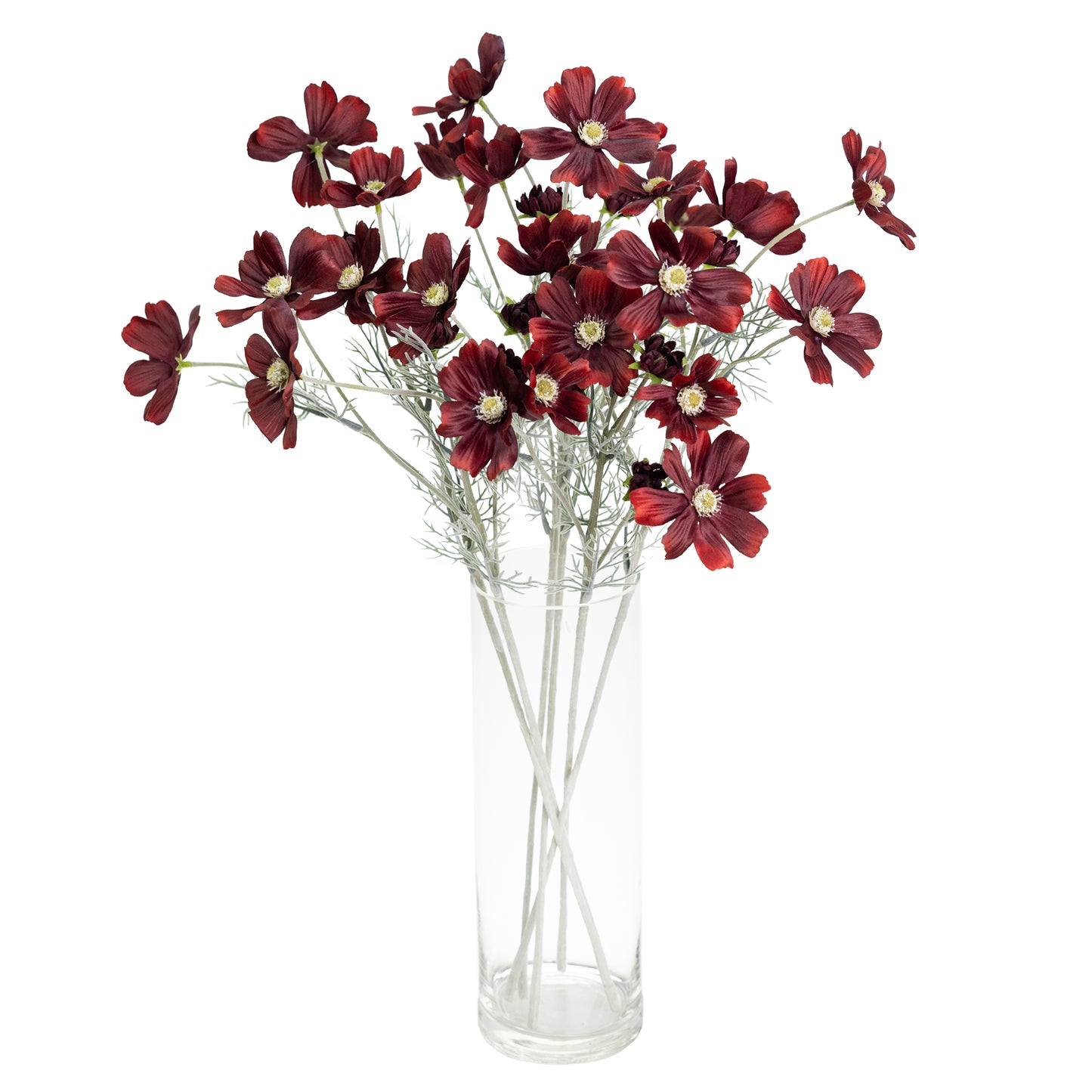 60cm Artificial Cosmo Spray Burgundy