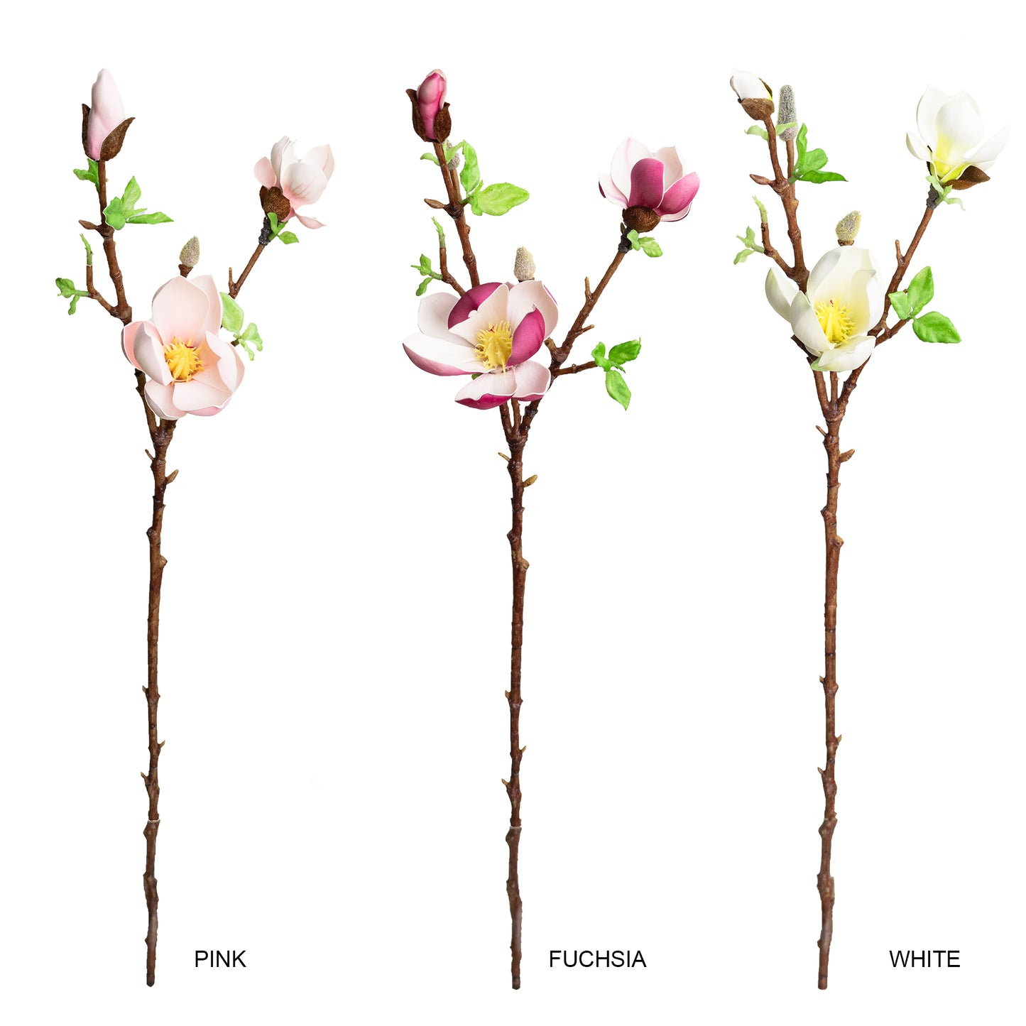 74cm Artificial Magnolia Spray White