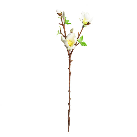 74cm Artificial Magnolia Spray White