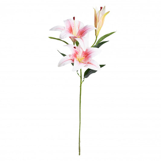 83cm Artificial Real Touch Lily Spray Pink