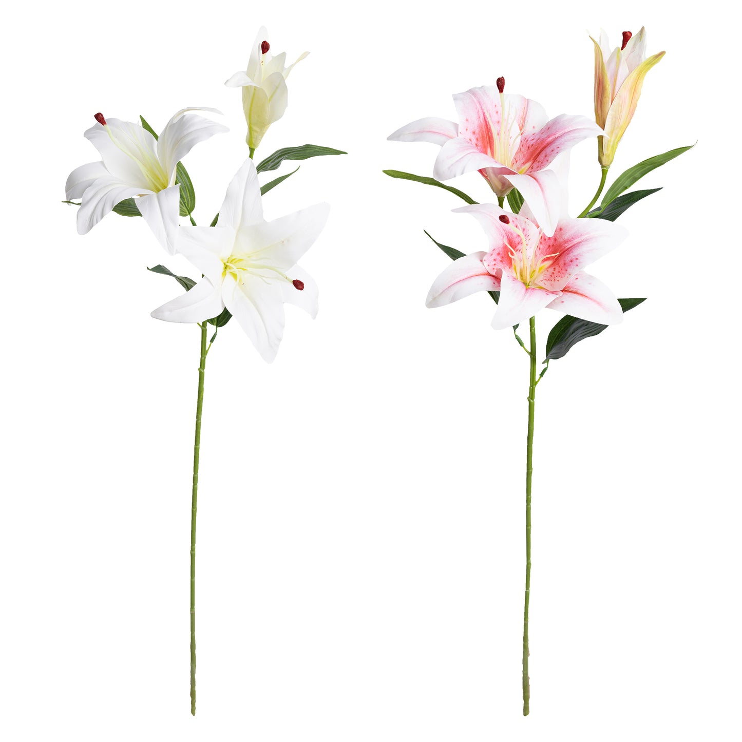 83cm Artificial Real Touch Lily Spray White