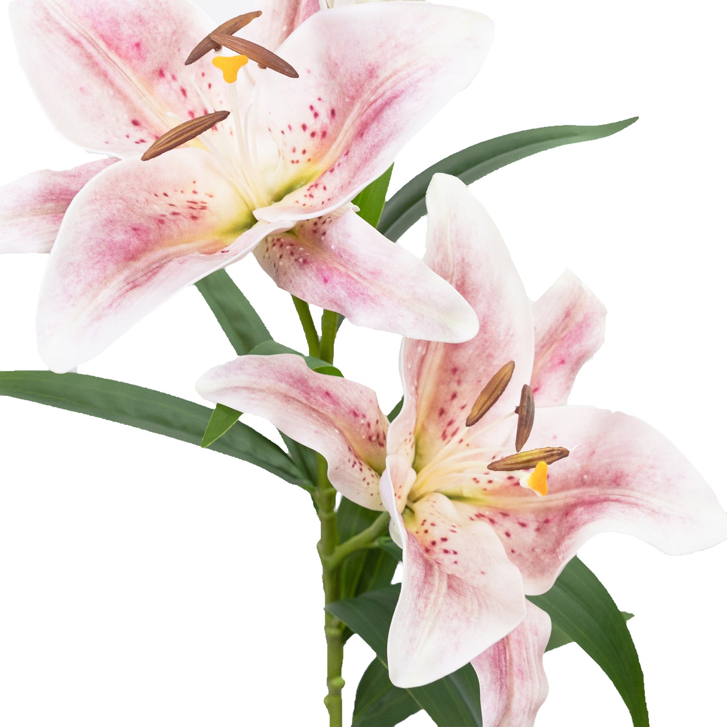 86cm Artificial Real Touch Lily Spray Pink