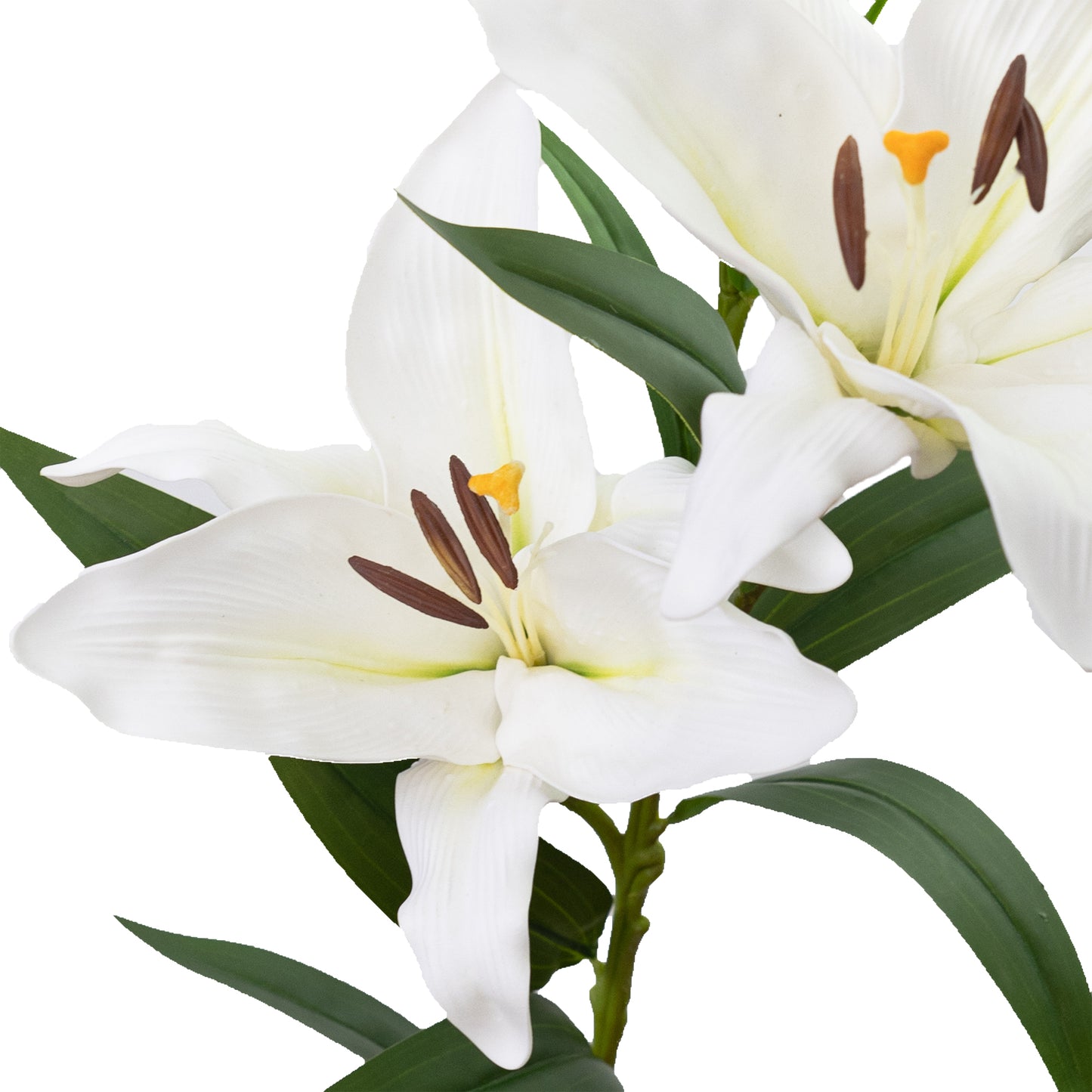 86cm Artificial Real Touch Lily Spray White